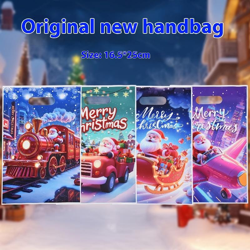 10/30/50/100Pcs Christmas Gift Bags Christmas Decorations For Home Xmas Gifts Year 2026 Santa Claus Snowman Packaging Bags