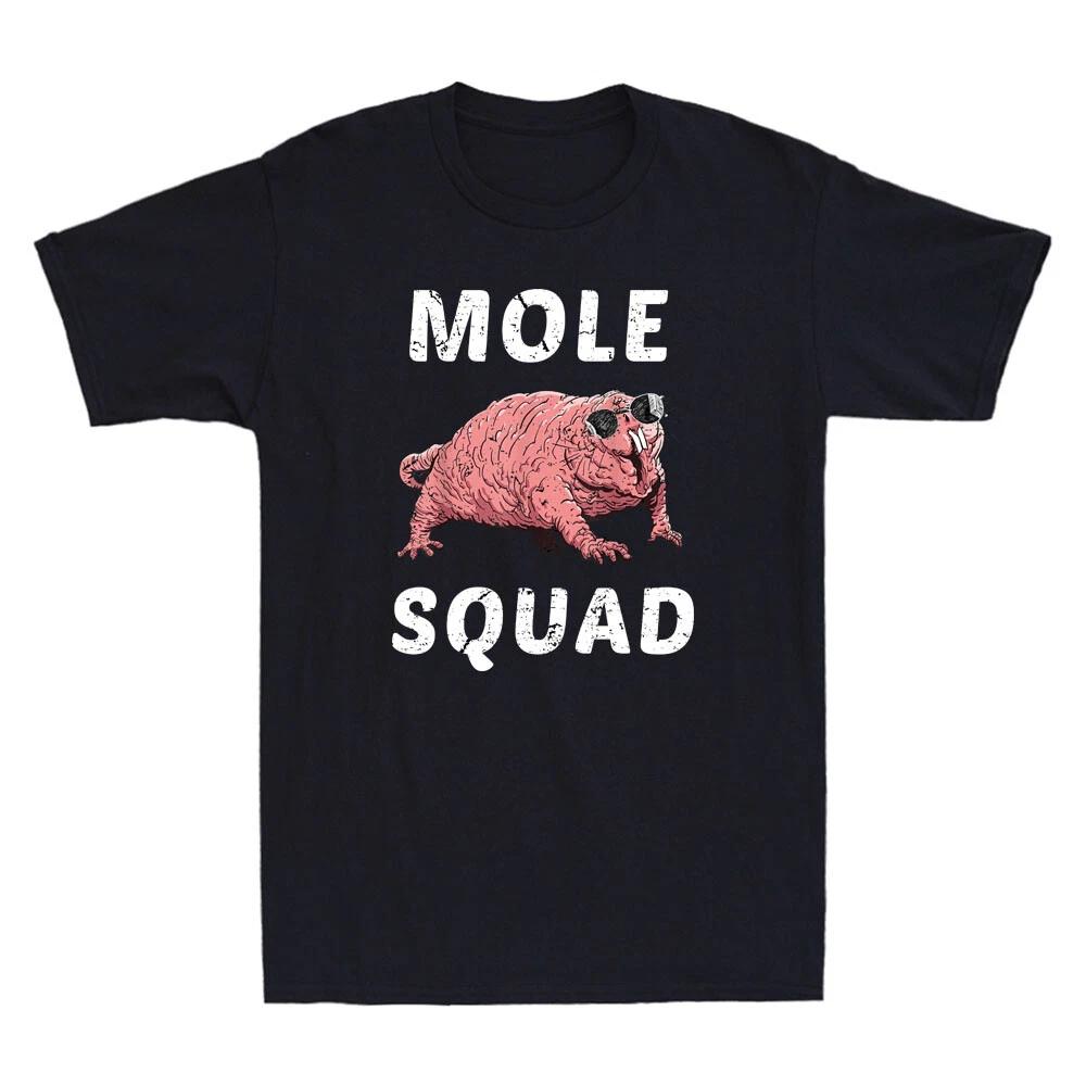 Naked Mole Rat Mole Squad Funny Naked Mole Rat Sunglasses Meme Vintage T-Shirt M