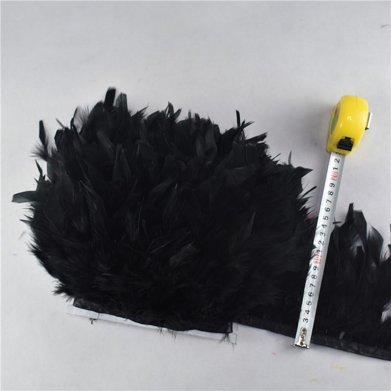 10Meters/Lot Turkey Feather Fringe Trim 4-6Inch Marabou Feathers Trimming Skirt Dress Trims Ribbon Feathers For Crafts