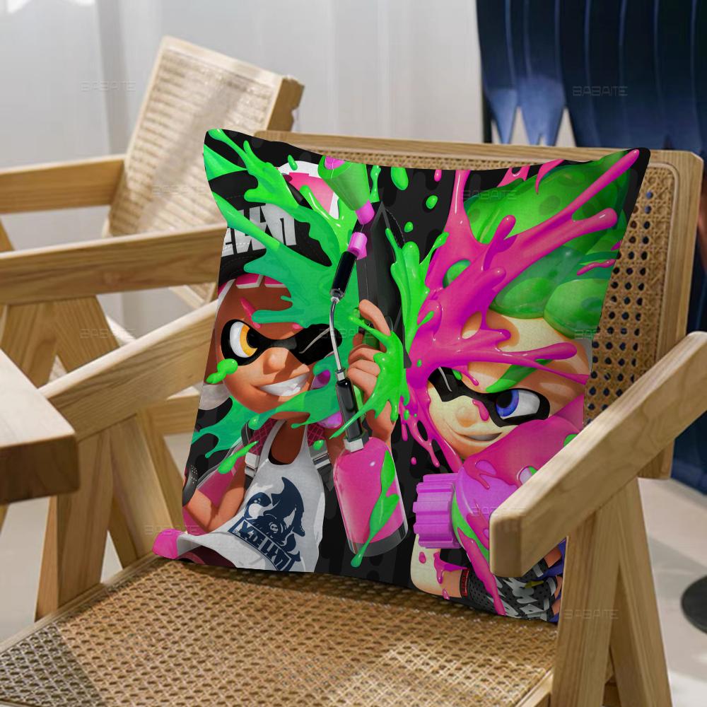 Splatoon Pillow Gift Home Office Decoration Bedroom Sofa Car Cushion Cover Case 45x45