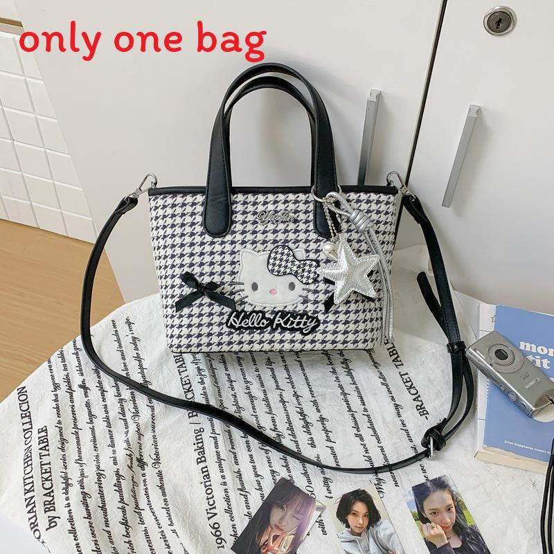 Canvas Handbag With Zipper Closure For Daily Use And Cute Cat Design