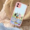 Cute Cartoon Barbapapa Phone Case For iPhone 16 15 14 Plus 15 13 12 11 Pro Max X XS MAX Matte Cover