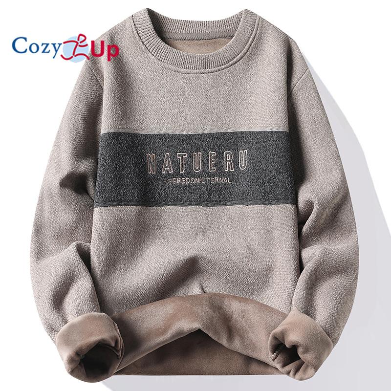 Cozy Up Men's Plush and Thickened Outside Warm Sweater