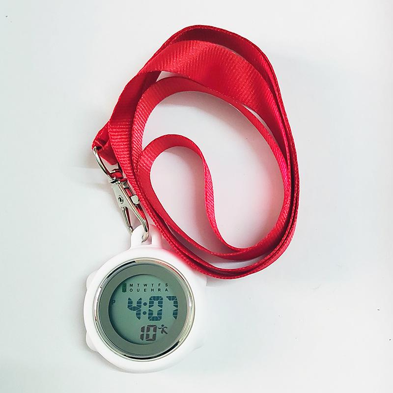 

Luminous Nurse Pocket Watch, Colorful String Necklace, Portable Small Digital Alarm Clock