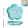 High Temperature Underglaze Ceramic Dinner Plate Gradient Color French Dessert Plate Home Fruit Plate Floral Design
