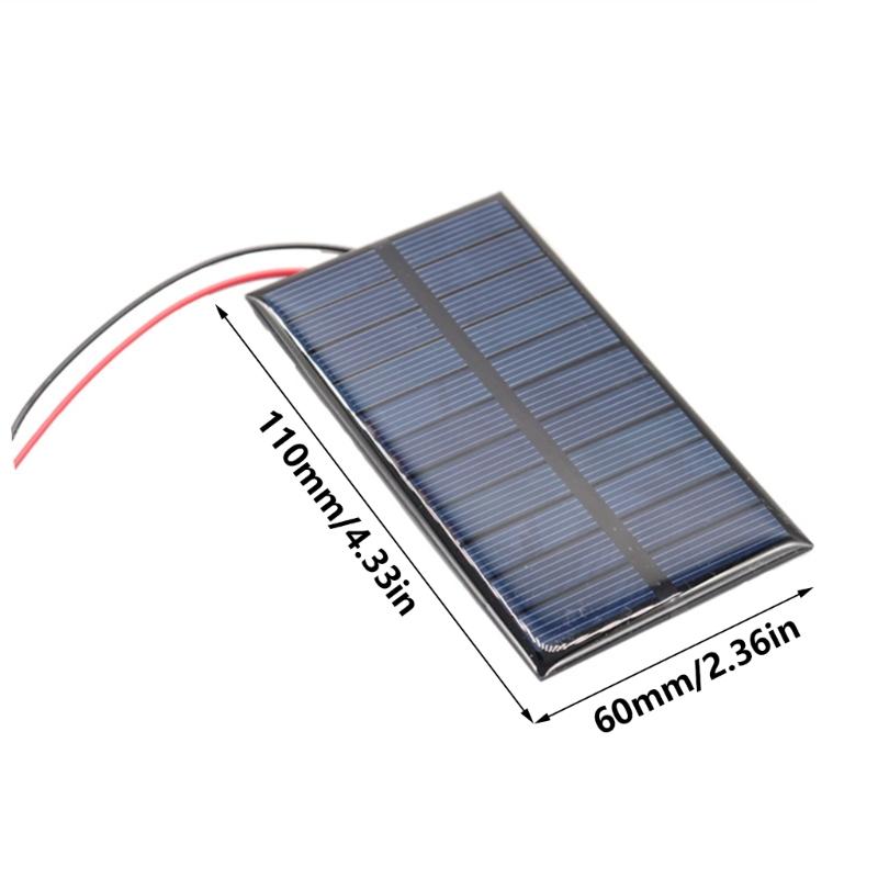3.0V 220MA Solar Panel with Wire Dripping Glues Plate Solar Epoxy Panel Polysilicon Board Solar System Module Enduring