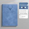 Custom Logo A5 Soft Leather Notebook with Deer Head for Business Meetings