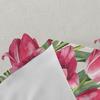 Spring Watercolor Flower Tulip Round Table Cloth Festival Dining Waterproof Tablecloth Table Cover For Wedding Party Decor