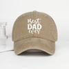 Casual Washed Cotton Best Dad Ever Hats Curved Brim Adjustable Letter Printed Baseball Caps Hip-hop Distressed Sun Hat Gift