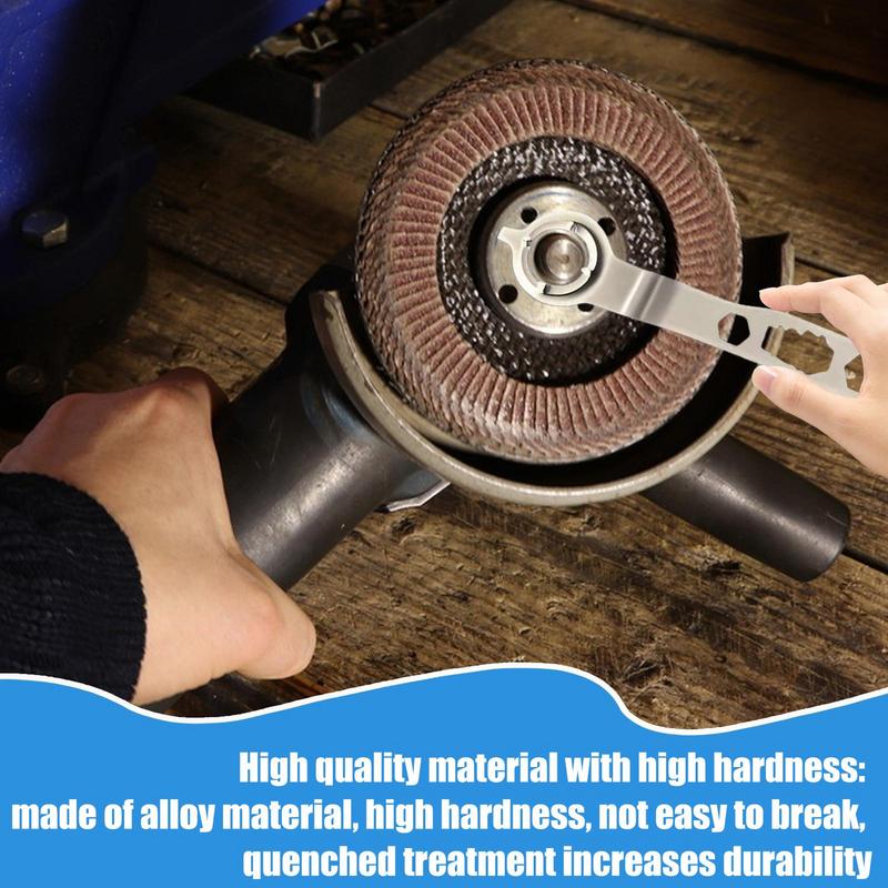 Angle Grinder Wrench Precision 5-In-1 Four-jaw Wrench Tool for Industry Workshop Electric Angle Grinder Accessories