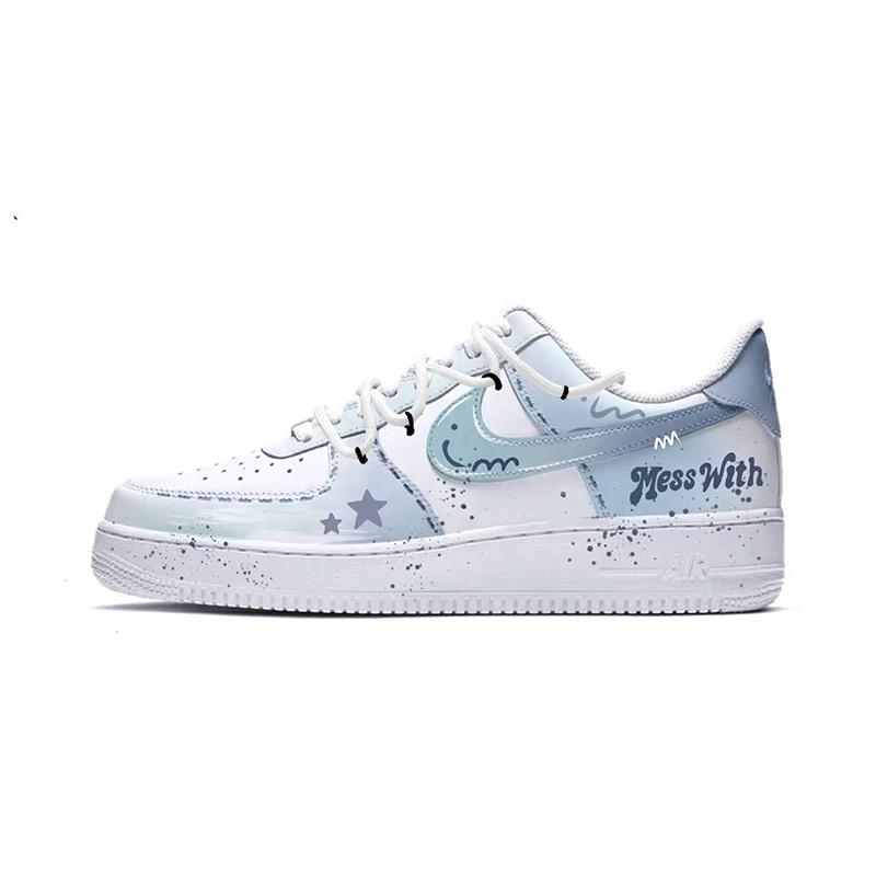 

Nike Air Force 1 Star Moon Gift Synthetic Leather Cushioning Abrasion Resistant Slip Resistant Low top Skateboard Shoes CW2288-111(Team1727-) 44