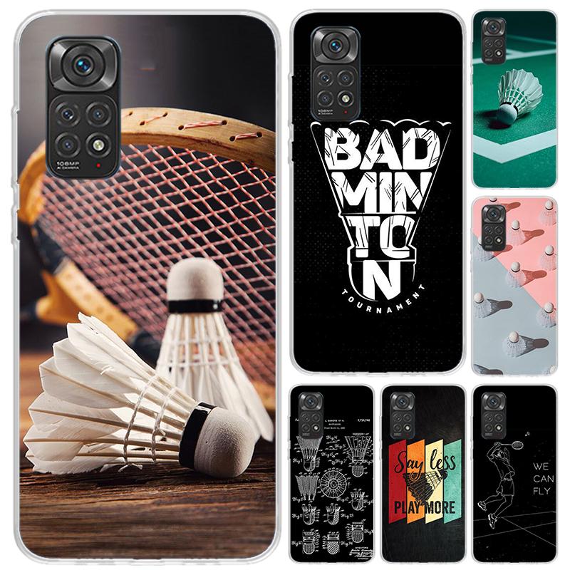 Badminton Sport Phone Case for Xiaomi Redmi Note 15 14 14S 13 12S 12 Pro 11S 11 Plus 11T 11E 10S Soft Funda Print Shell Redmi No