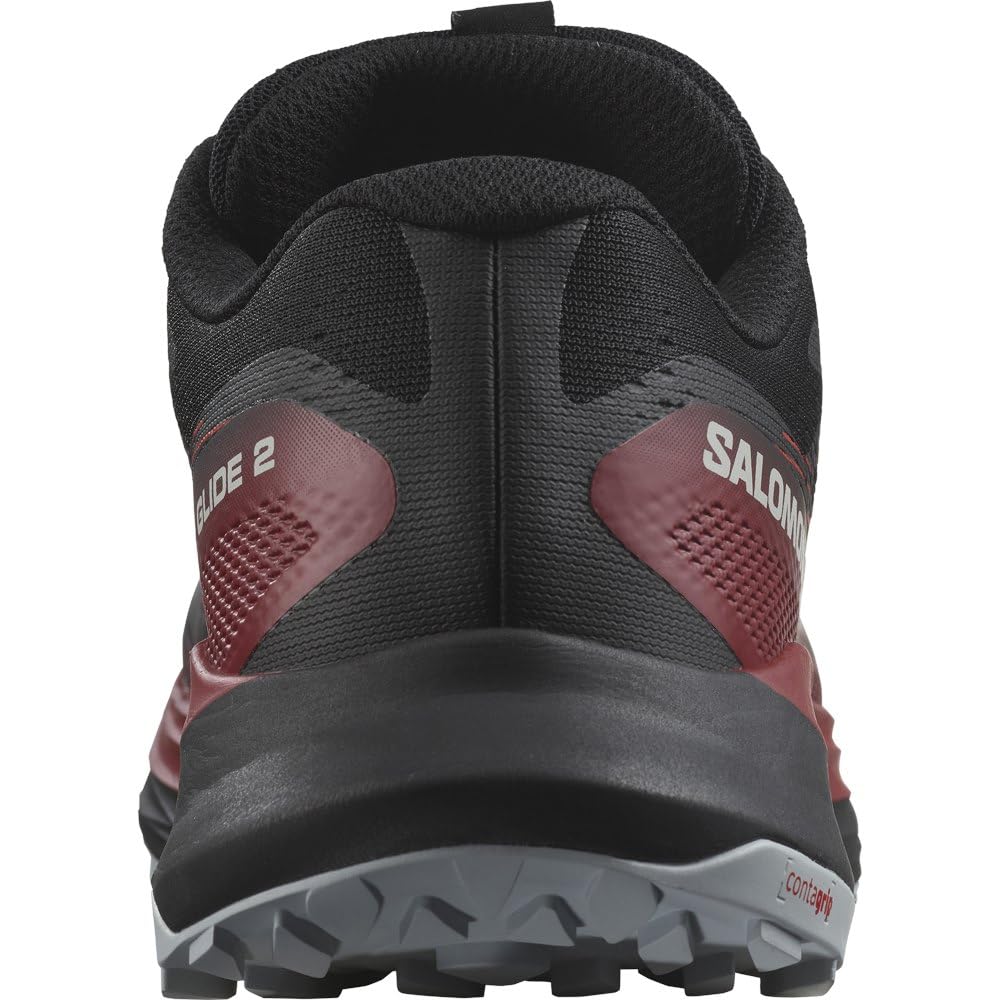 Salomon Ultra Glide 2 Trail Running Size Shoes, Unisex, Black/Biking Red/Pearl Blue, 27.5