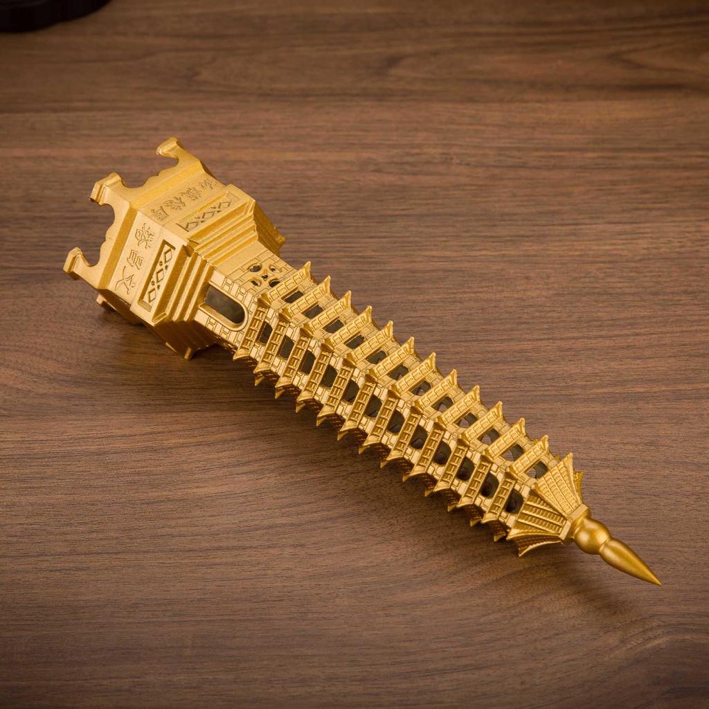 Thirteen-Layer Brass Wenchang Tower Desktop Ornament