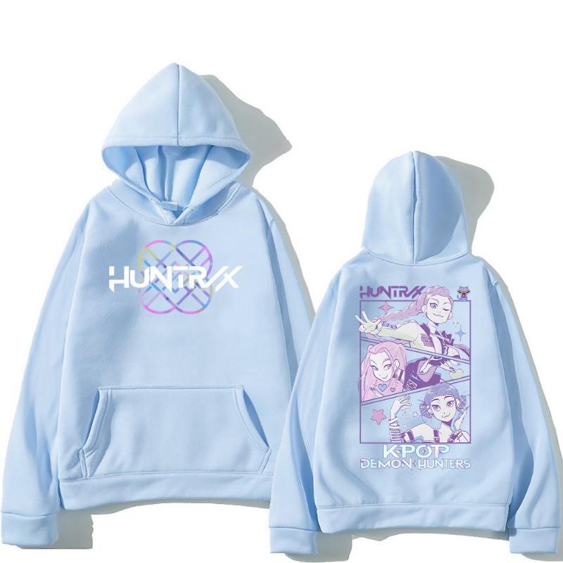 KPop Demon Hunters Hoodies Men and Women Sweatshirt Fashion Streetwear Oversized Y2K Pullovers Trends Kids Anime Top
