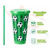 1/6/12Pcs 710ML Plastic Football Cup 24oz Football Themed Tumbler Reusable Drinking Bottle Game Day Sports Football Party Essentials Fan Gift
