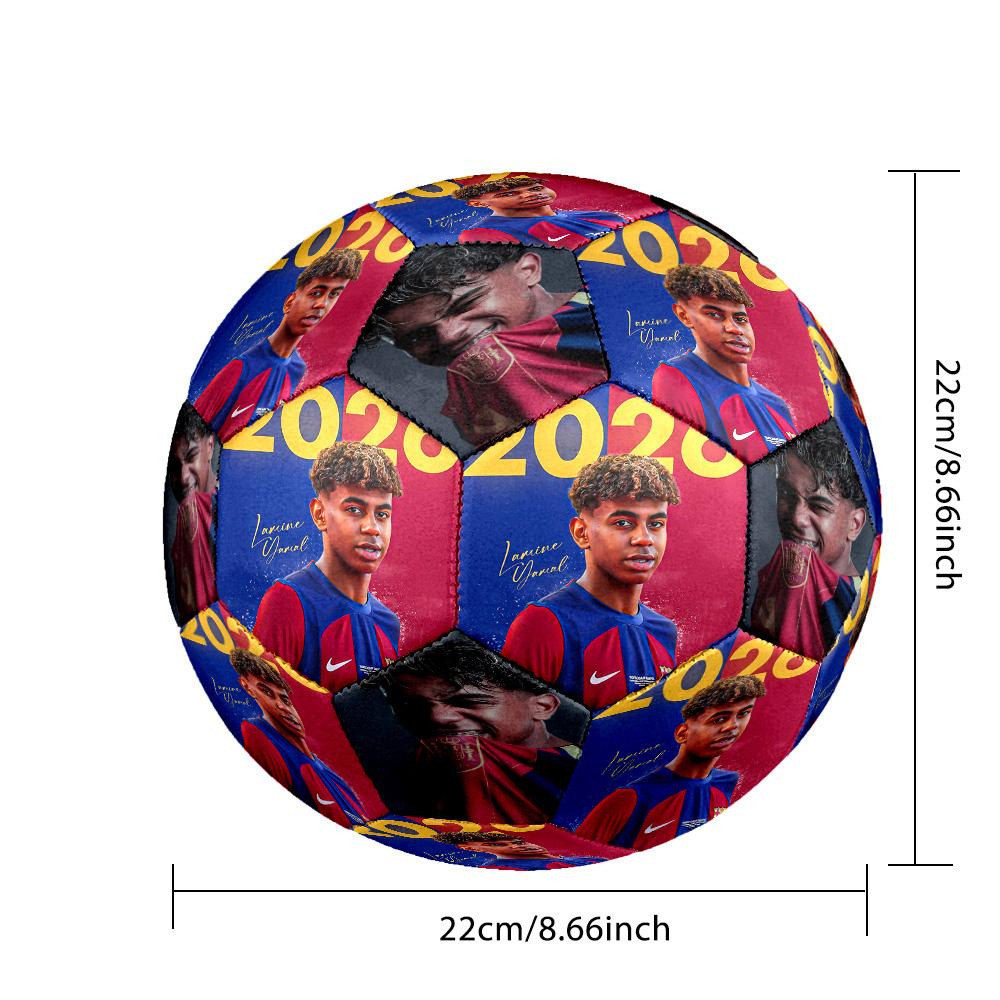 Lamine Yamal 19 New Era Soccer Size 5 Soccer Ball Machine-Stitched Indoor/Outdoor Universal Football Surprise Collection Gift