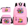 Rhythm Box Spiel Merchandise Schultasche Sprunki Cartoon Sternenhimmel Rucksack Umhängetasche Dreiteiliges Set