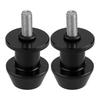 2pcs Black M6 Universal Motorcycle Motorbike Racing Adapter Holder Swingarm Coil Slider Mount Stand Screw Aluminum Alloy