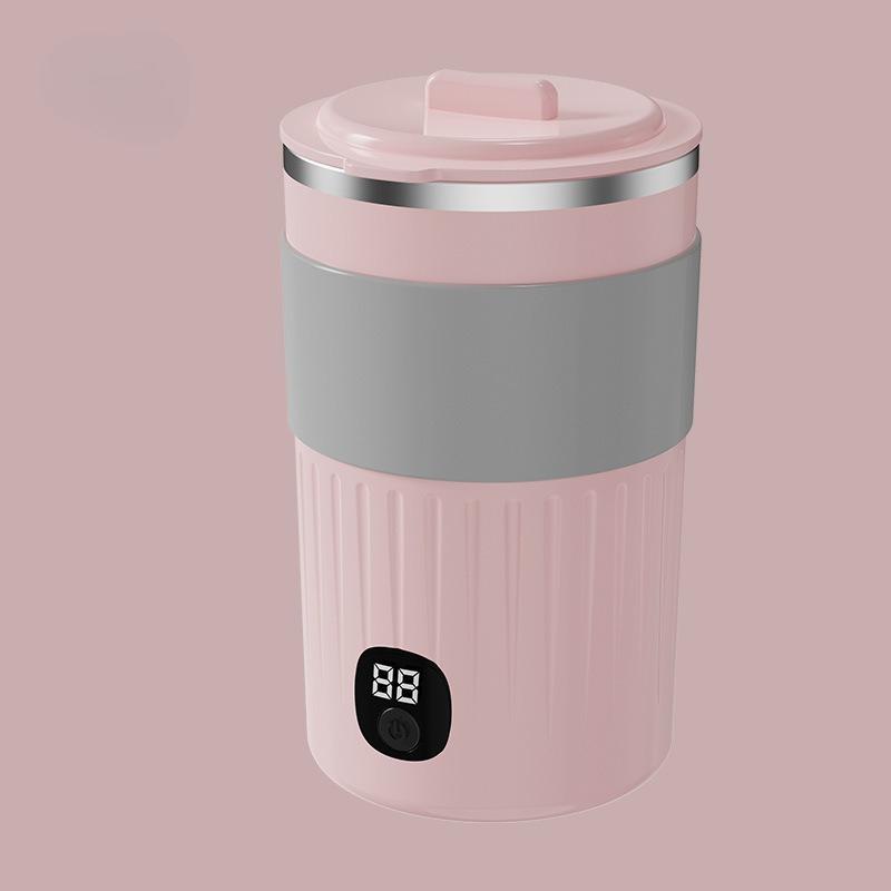 

Intelligent Digital Display Fully Automatic Electric Stirring Cup, Stainless Steel Charging Model, Water Cup for Making Soy Milk, Coffee, Stirring Cup 450ml рожевий