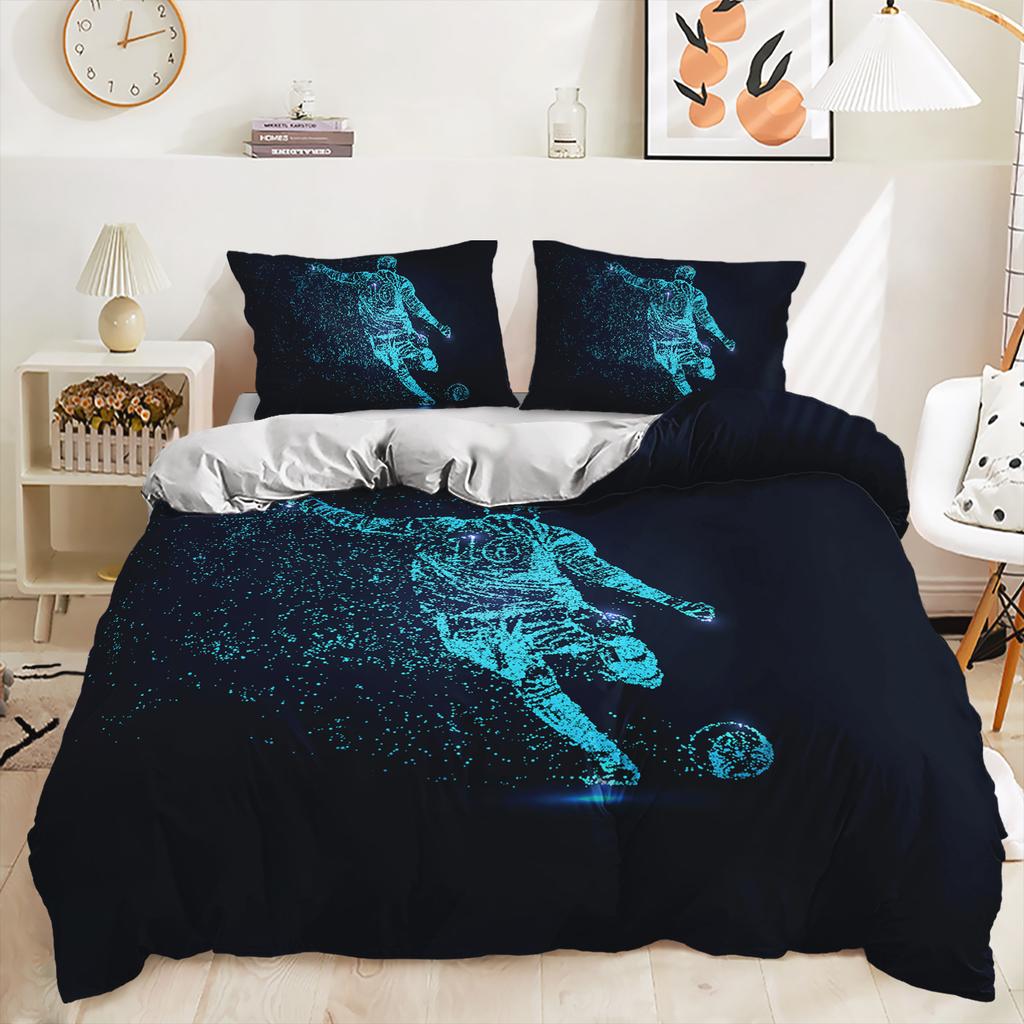 Baseball Sports Pattern Printing Quilt Cover Pillowcase 3D Digital Printing Three-Piece Set