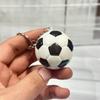 PU Material 4.0CM Soccer Ball Keychain Solid Bouncing Stress Relief Toy Gift for Fans