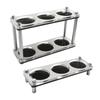 Coffee Tamper Stand Holder Coffee Bar 51mm-58mm Worktop Acrylic Stainless Steel Storage Sturdy Coffee Tamper Espresso Station