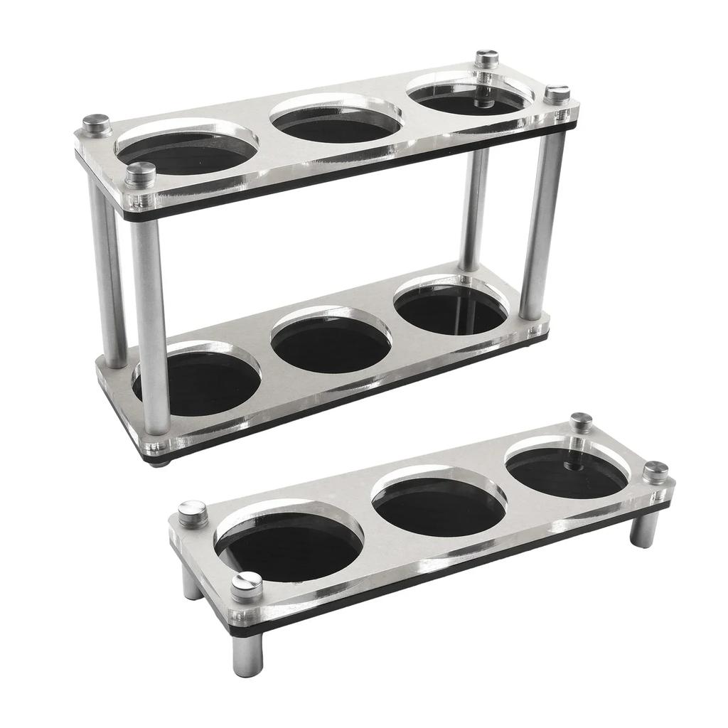 Coffee Tamper Stand Holder Coffee Bar 51mm-58mm Worktop Acrylic Stainless Steel Storage Sturdy Coffee Tamper Espresso Station