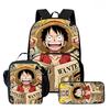 3-in-1 One Piece Backpack Set for Boys Girls Age 6-10, Light Weight School Kit with Front Pocket with Lunch Bag and Pencil Case