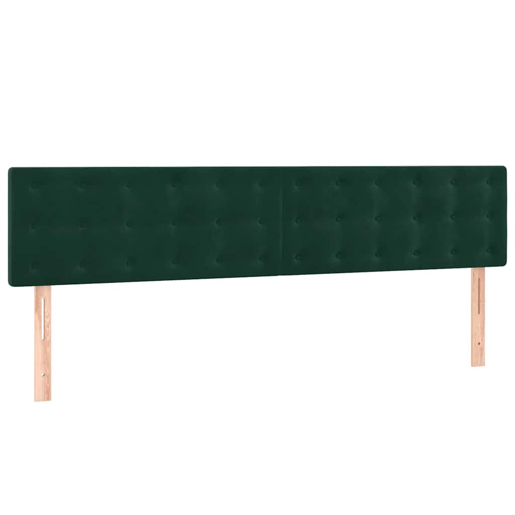 Box Spring Bed with Mattress Dark Green 180x200 cm Velvet