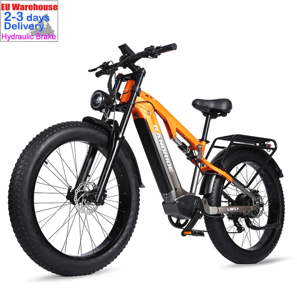 RANDRIDE YX80 2025 Elektrofahrrad 1500W Peak E-MTB 48V20A 80KM Reichweite M315-7 Geschwindigkeit & Hydraulische Bremsen CST 26x4.0 Reifen Feststellbare Federgabel