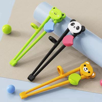 1/3PCS Cute Animal Learning Chopsticks Baby Training Food Grade Kids Tableware Cartoon Elementary Chopsticks Auxiliary Holder