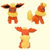 25cm Medium Eevee Plush Doll - 9 Designs with Tag: Fairy, Fire, Water, Ice, Sun, Sitting Open-Mouth