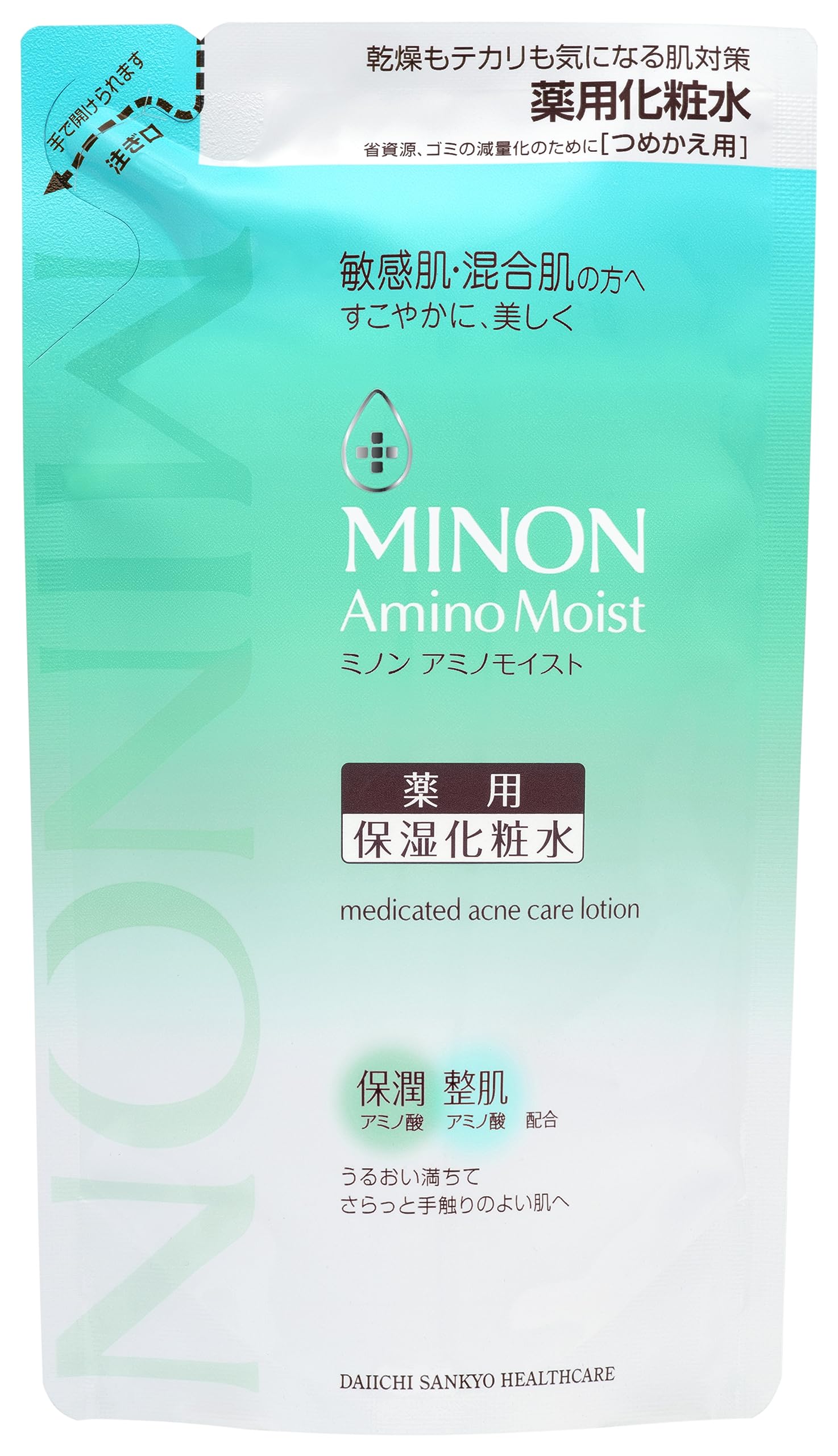 

Minon Amino Moist Лечебный лосьон для ухода за кожей, склонной к акне, 130 мл Чувствительная и Комбинированная Увлажняющий Освежающий и Предотвращает Раздражение Кожи и Сменный блок, [Для