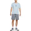 Nike T Shirts Men's Light Blue Crew Neck Moderate Straight Fit DQ1880-425
