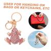 [iplusmile] Frog Keychain with Rhinestones, Sparkling Bag Charm, Frog Key Ring, Animal Key Ornament, Stylish, Lucky Charm, Gift for Women