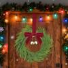 Christmas mini wreaths window decorations Red bows Bells  Artificial Wreath Christmas party home decorations