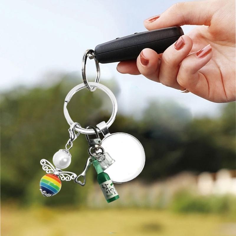 Unique Culture Inspired Beer Soju Bottle Keychain Charm Purse Decoration For Decorative Use And Fun Personalization