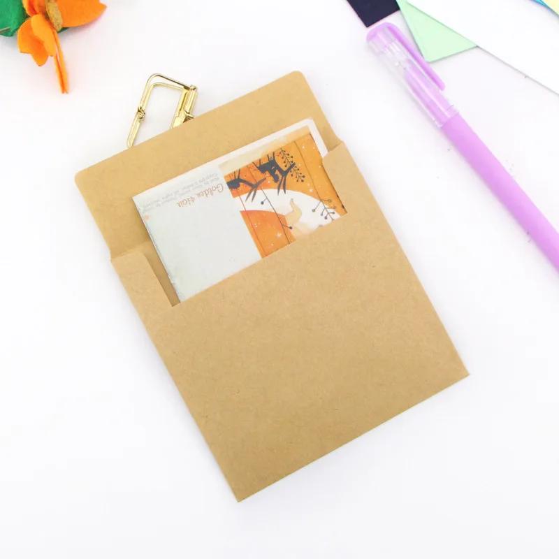 10 sztuk Mini Koperta Kwadrat Cukierkowy Kolor List Papier Kraft Papier Karta Papeteria Puste Artykuły Biurowe Dla Studentów Urodziny 10x10cm