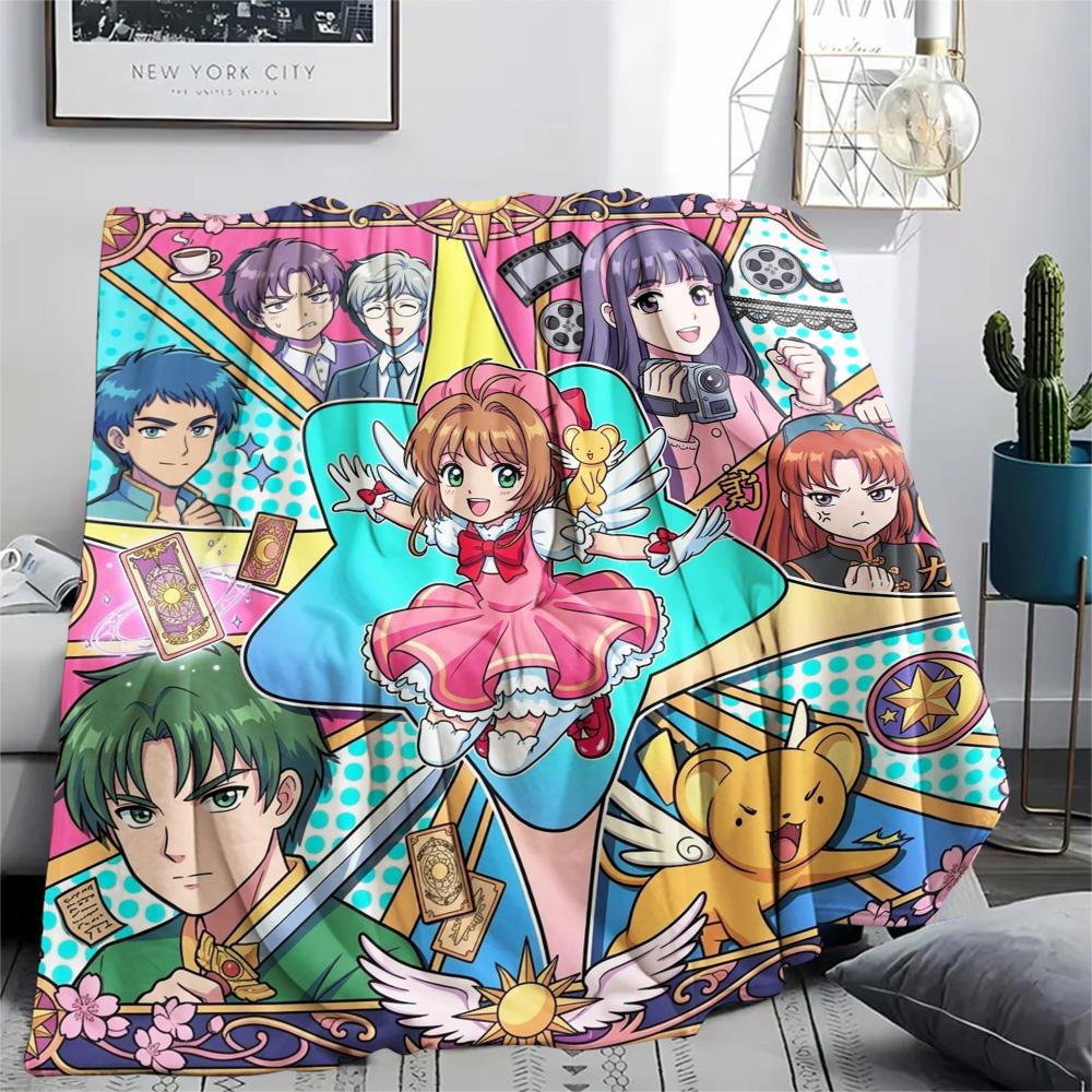 

Cardcaptor Sakura Print Flannel Blanket, Ultra Soft High Quality All Seasons Warm Throw, Home Decor Cozy Blanket, Perfect Christmas Gift 80cm x 120cm