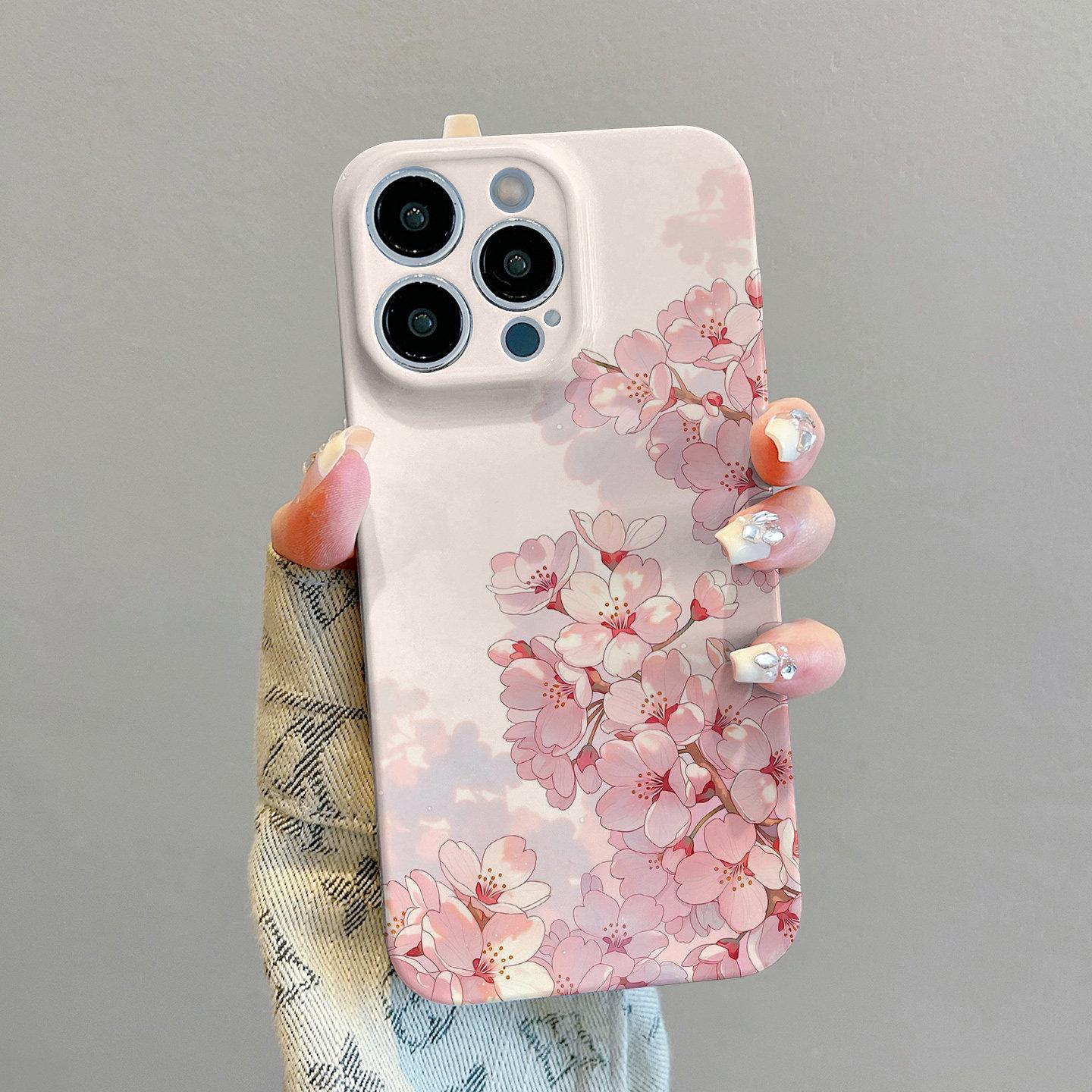 

Creative Pink Flower Cartoon Phone Case for iPhone 17 Pro Max - Protective Cover iPhone 15 Pro