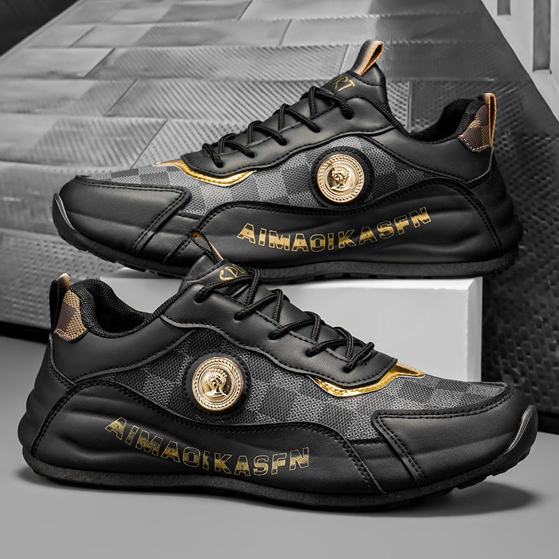 

Lightweight Sporty Casual Shoes with Thick Soles and Soft Treads - Trendy Shoes That Are Versatile and Enhance Height for Men 44 чёрный