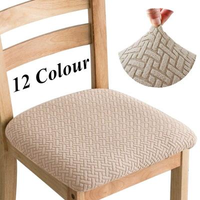Hot Sell Spandex Dining Room Upholstered Cushion Chair Seat Cover Removable Slipcover Washable Furniture Protector