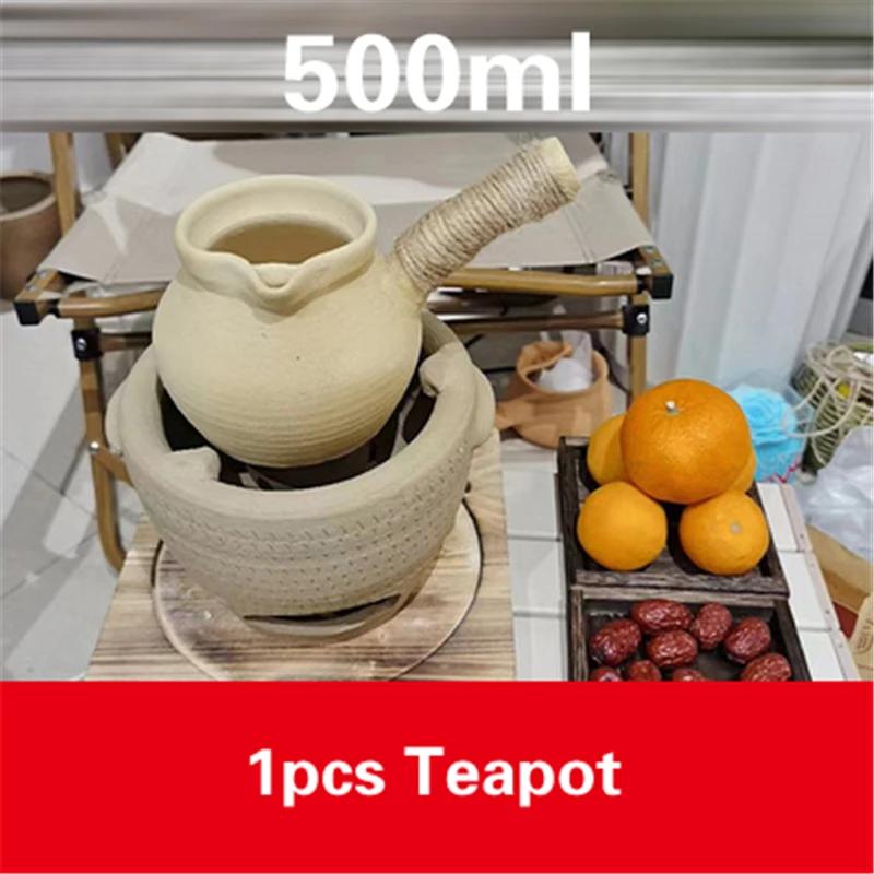 Teapot Pottery Justice Cup Handmade Clay Pot Natural Pottery Tea Pot Pottery Pot Water Jug Boil Tea In a Fire Roast Tea Pots