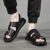 2024 Summer Men's Genuine Leather Two-Way Casual Beach Sandals Soft Cowhide