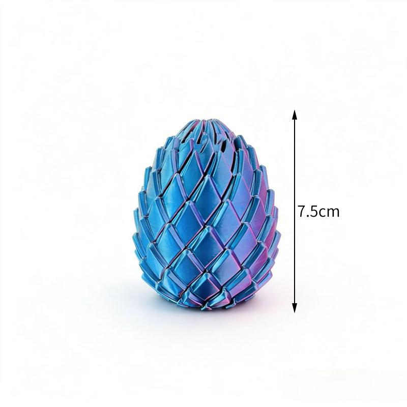 Uovo di Drago Giocattolo Decompressione Stampa 3D - Sfera Fidget Rotante Liscia Sollievo Ansia ADHD Giocattolo per Dita Eco-Sicuro per Bambini Adulti