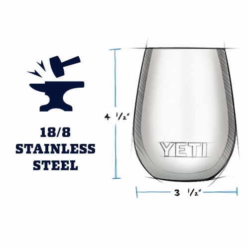 YETI Rambler 10oz Wine Tumbler, Vacuum Insulated, Stainless Steel