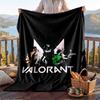Warm Flannel Blanket Valorant Pattern, Lightweight Comfortable Throw Blanket for Bed Sofa Use