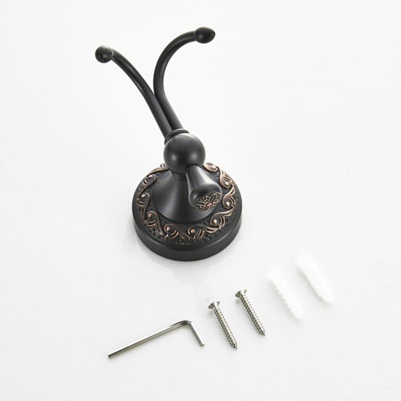 Decorative Brass Entryway Coat Hook Heavy Duty Metal Wall Mounted Hangers Simple Installs for Jackets Bags Homes Office