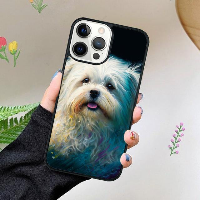 Cartoon Maltese Dog Phone Case For iPhone 17 Air 15 16 16e 11 12 13 14 Pro Max Cover For iPhone 17 Air Max Plus coque Fundas